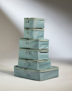 Packing Cubes in Mist Blue - Set of 6
