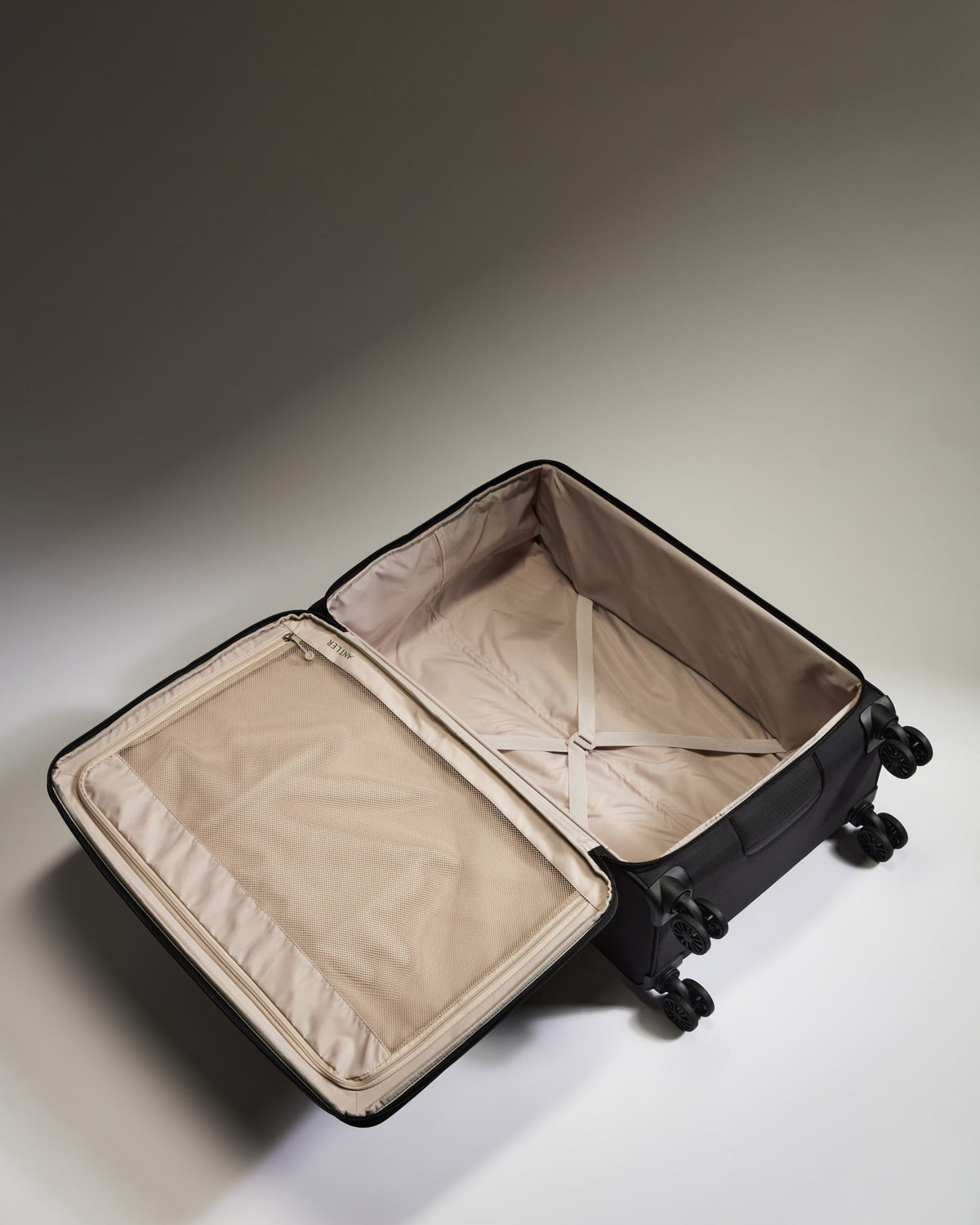 Lightest Large Luggage in Black - Soft Stripe 2.0