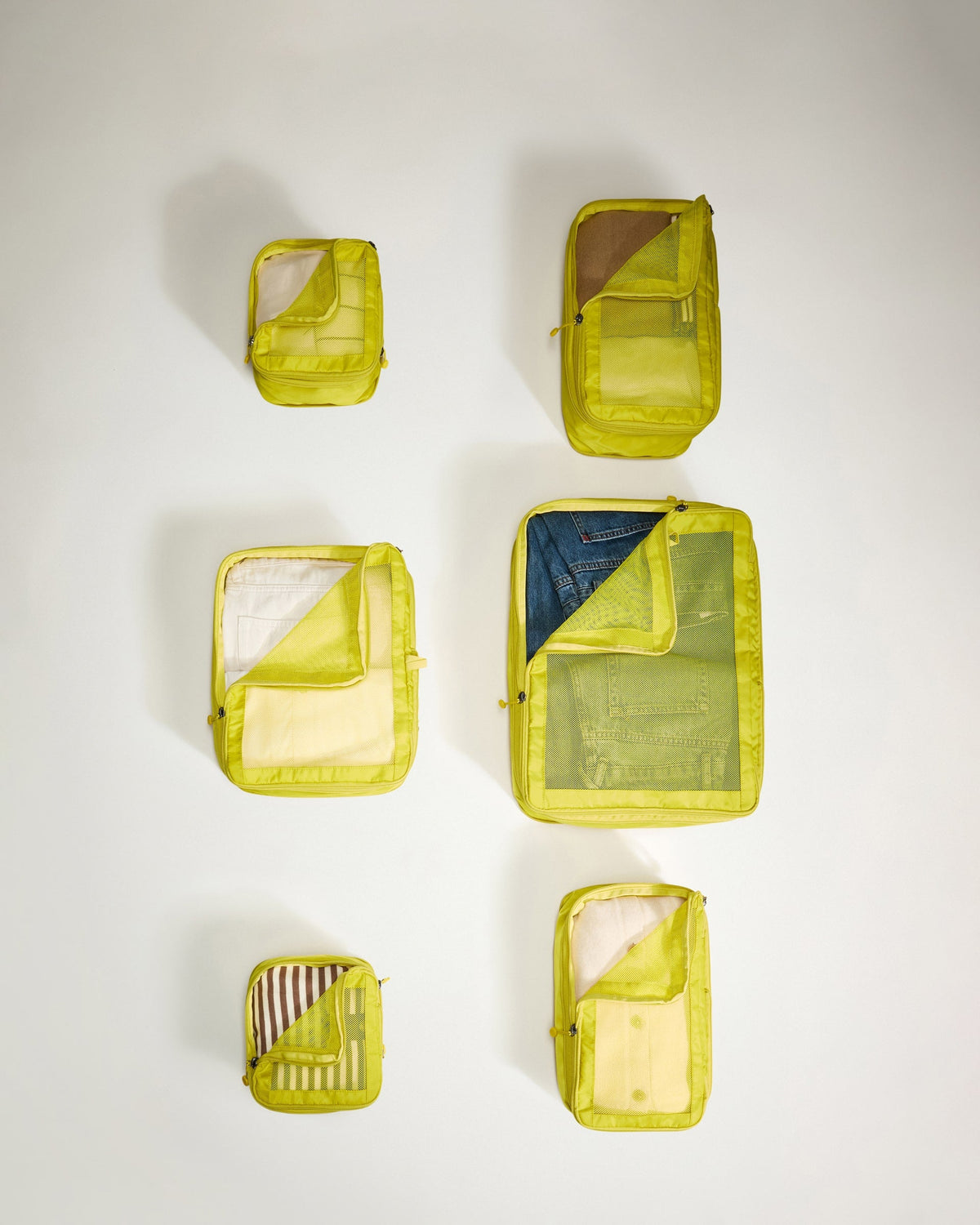 Packing Cubes in Gorse Yellow - Set of 6