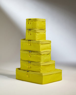 Packing Cubes in Gorse Yellow - Set of 6