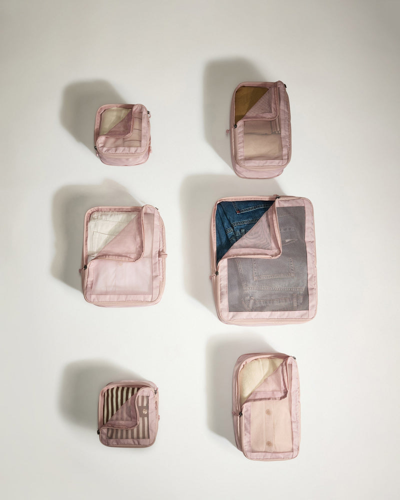 Packing Cubes in Moorland Pink - Set of 6