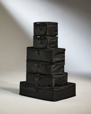 Packing Cubes in Black - Set of 6