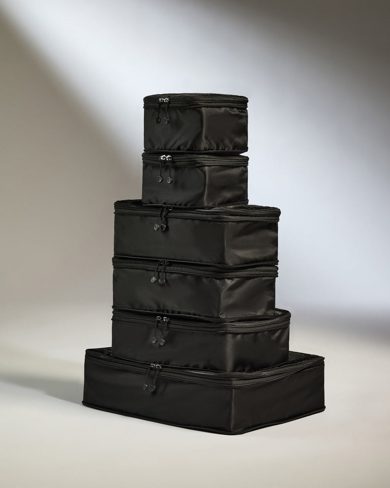 Packing Cubes in Black - Set of 6