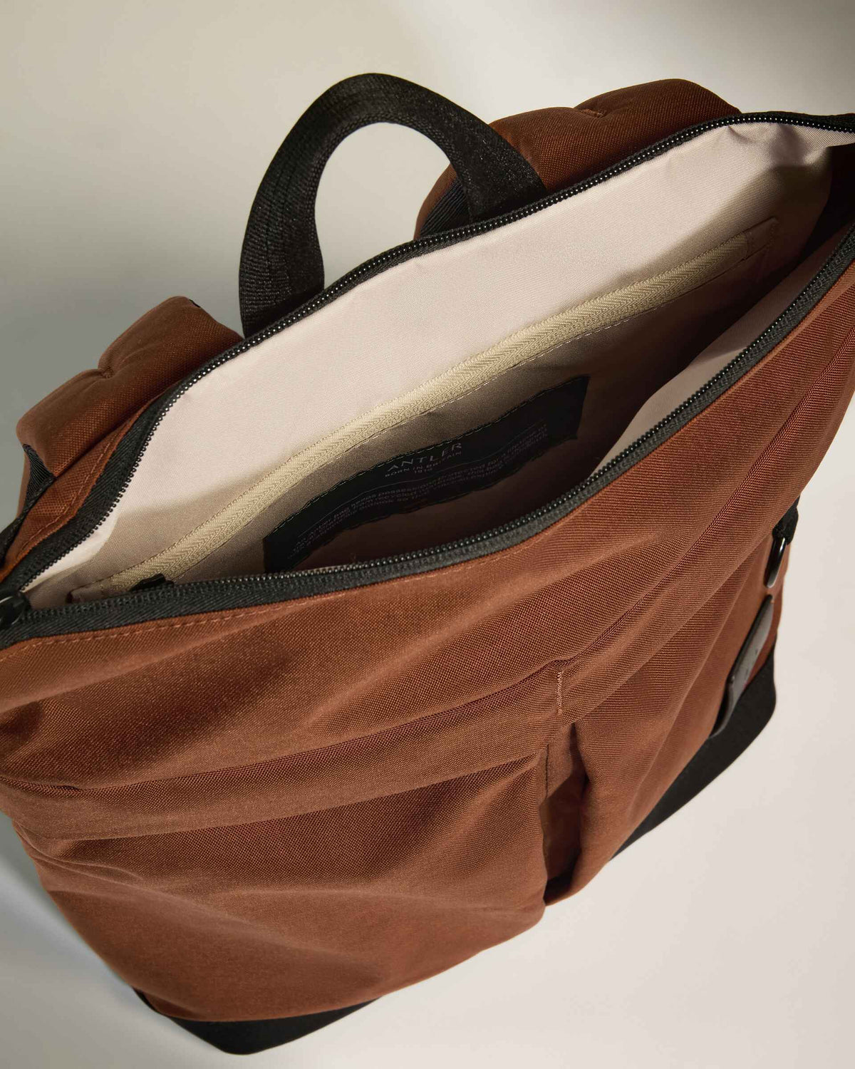 Urban Core Zip Top Backpack in Clay Brown