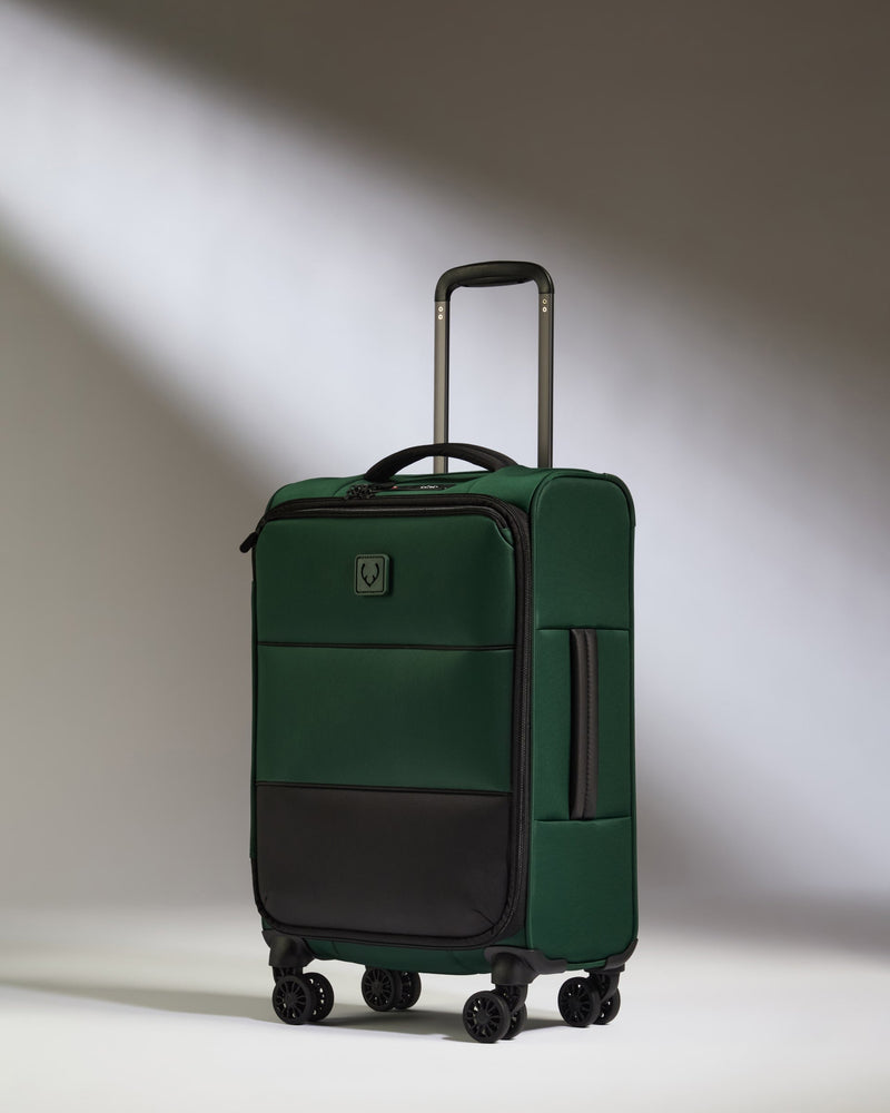 Lightest Expandable Carry-on Luggage in Antler Green - Soft Stripe 2.0
