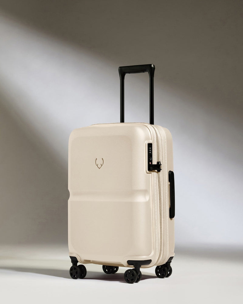 Expandable Carry-on Luggage in Warm Taupe - Single Stripe