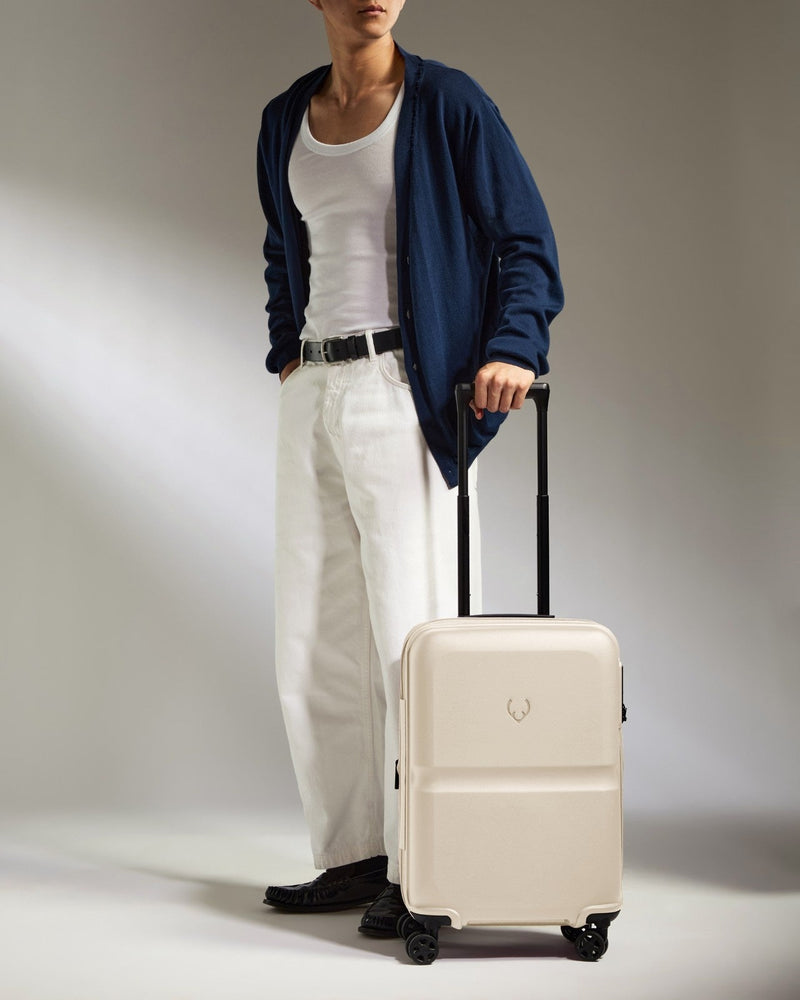 Expandable Carry-on Luggage in Warm Taupe - Single Stripe