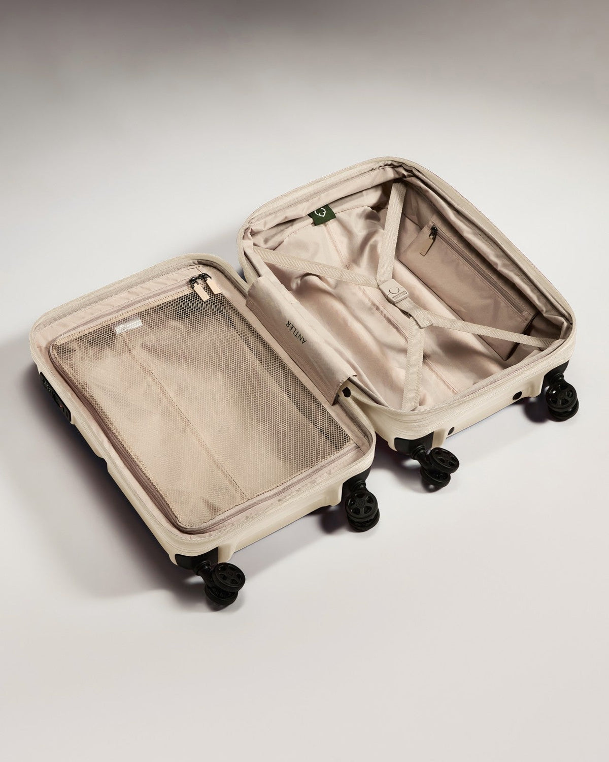 Expandable Carry-on Luggage in Warm Taupe - Single Stripe