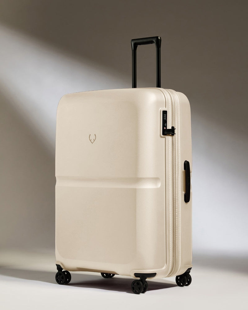 Large Luggage in Warm Taupe - Single Stripe