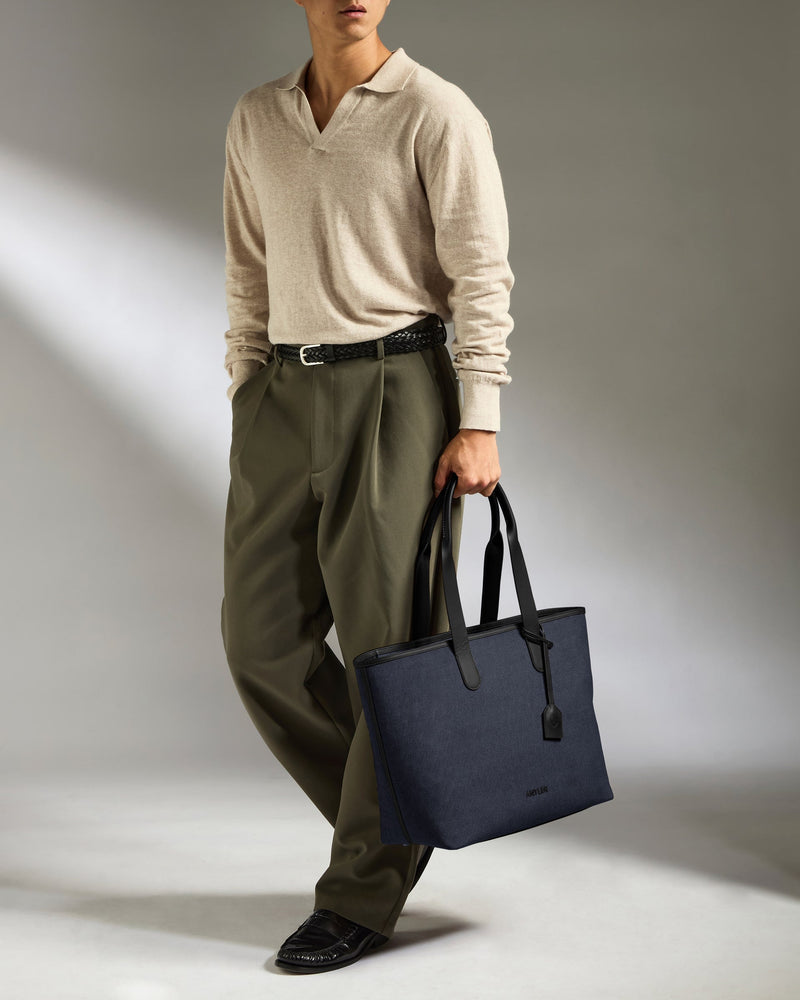 Heritage Tote Bag in Navy