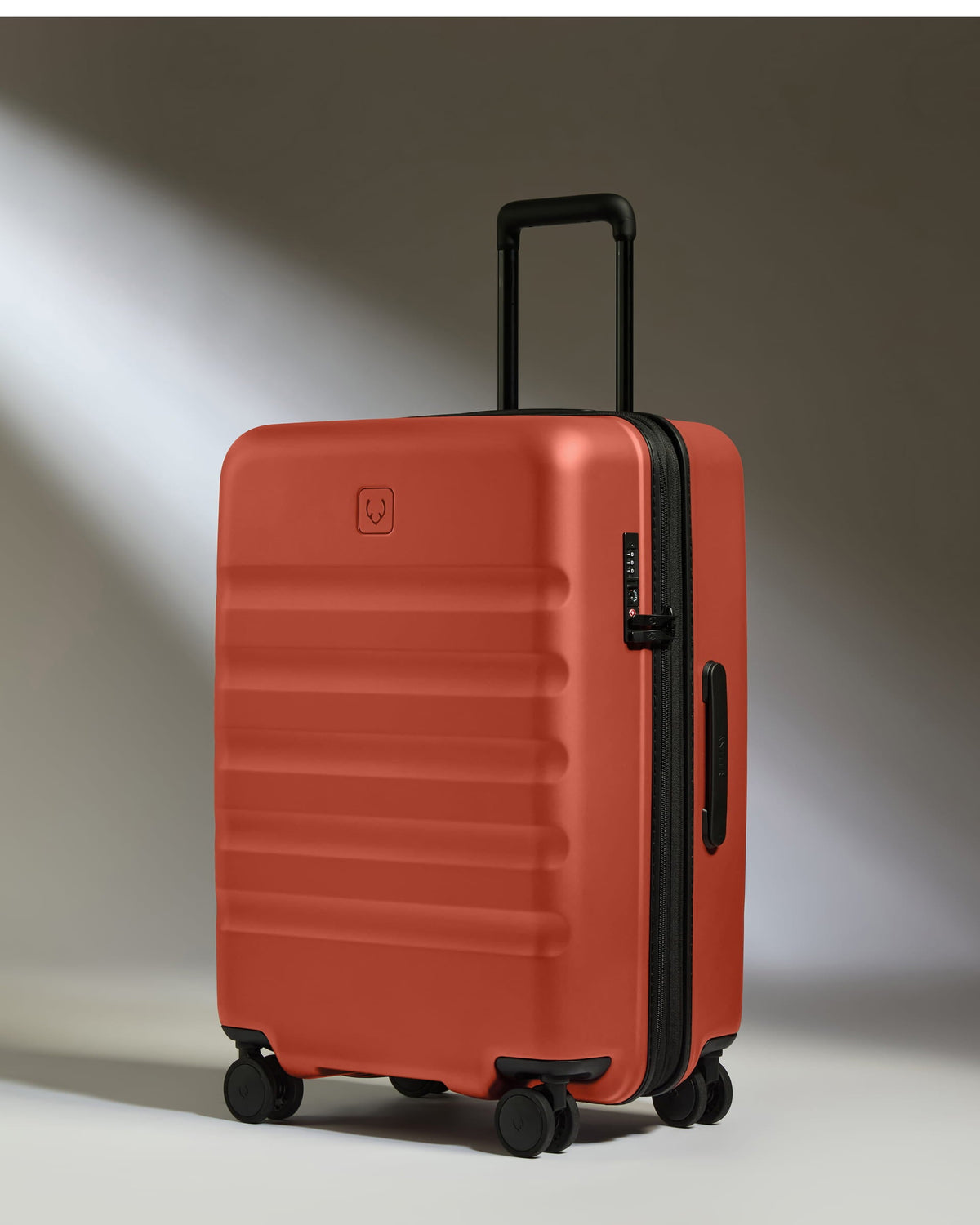 Large Carry-on Luggage Set in Buckthorn Red - Icon Stripe