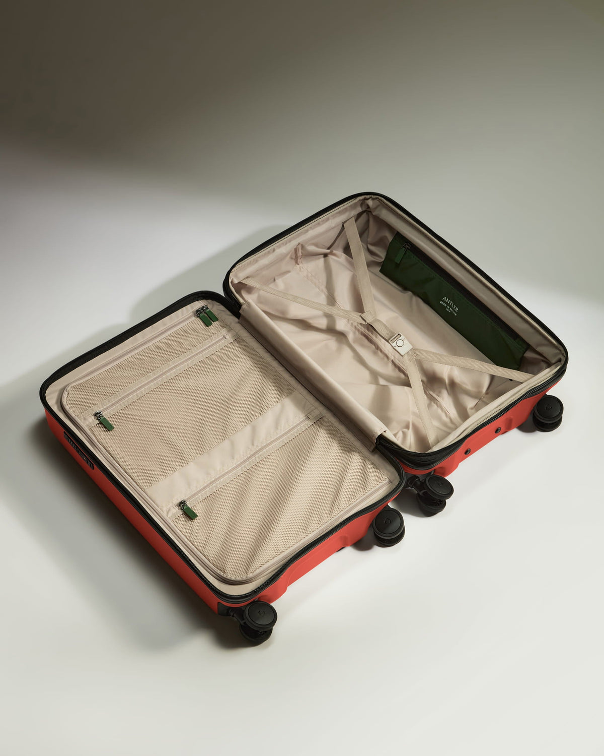 Large Carry-on Luggage Set in Buckthorn Red - Icon Stripe