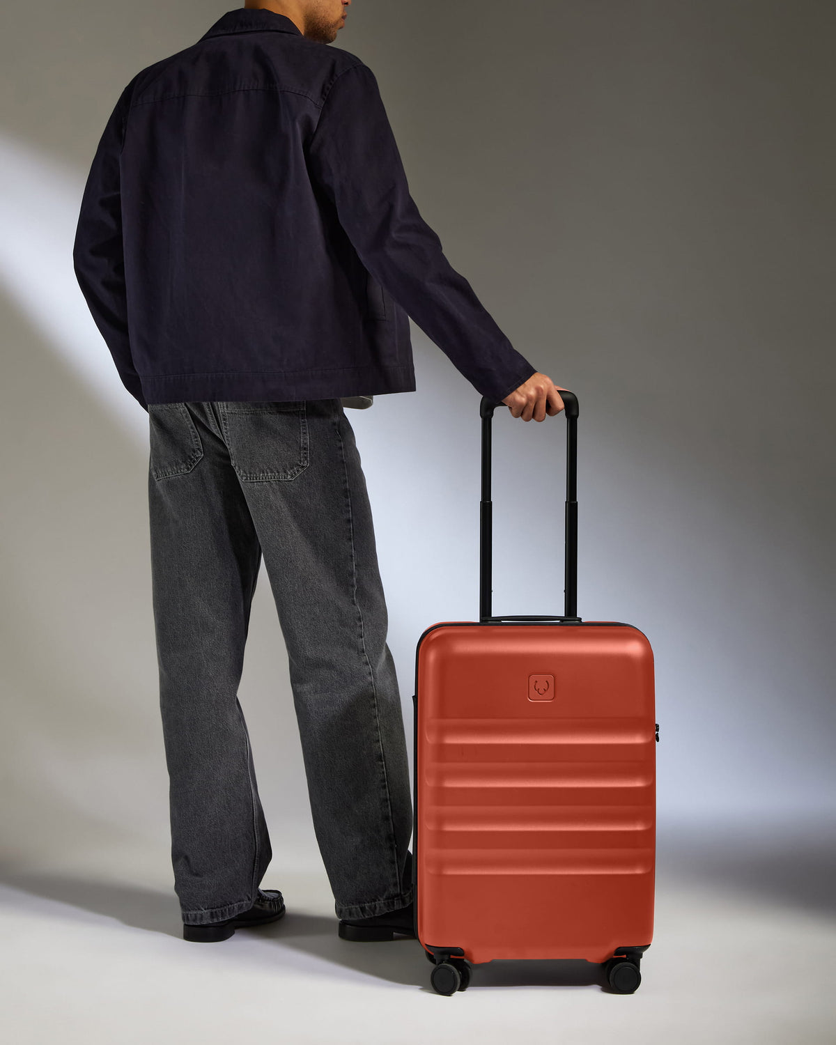 Large Carry-on Luggage in Buckthorn Red - Icon Stripe