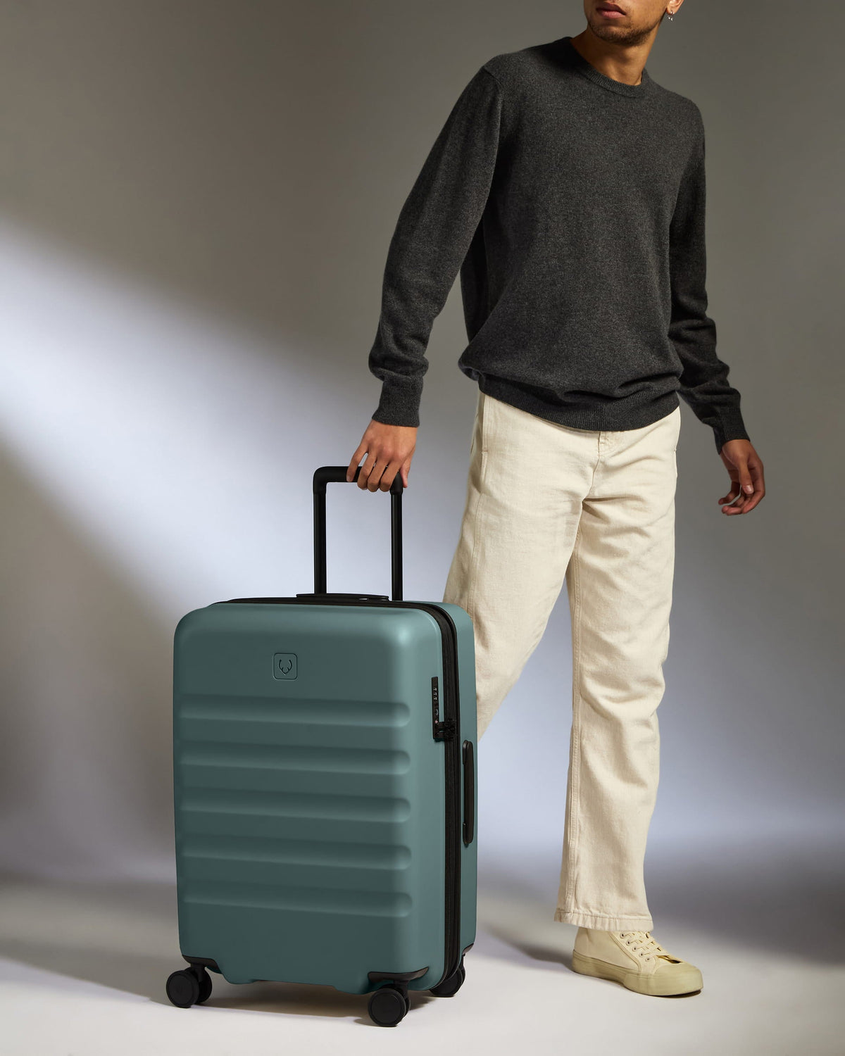 Medium Luggage in Glade Blue - Icon Stripe