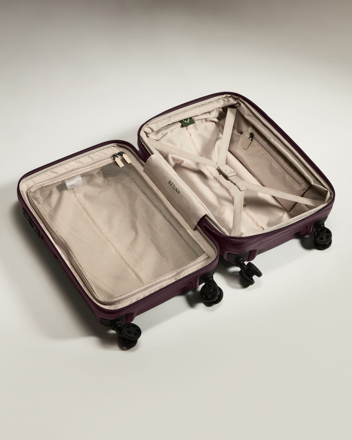 Expandable Carry-on Luggage Set in Lagoon Purple - Single Stripe
