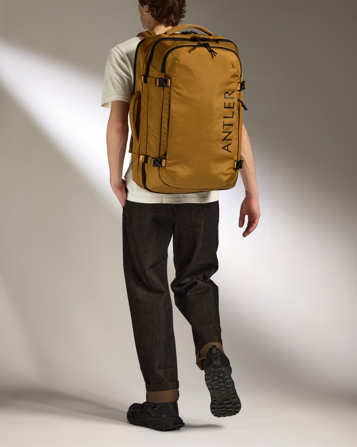 Discovery 60L Hybrid Duffle Backpack in Mustard Yellow