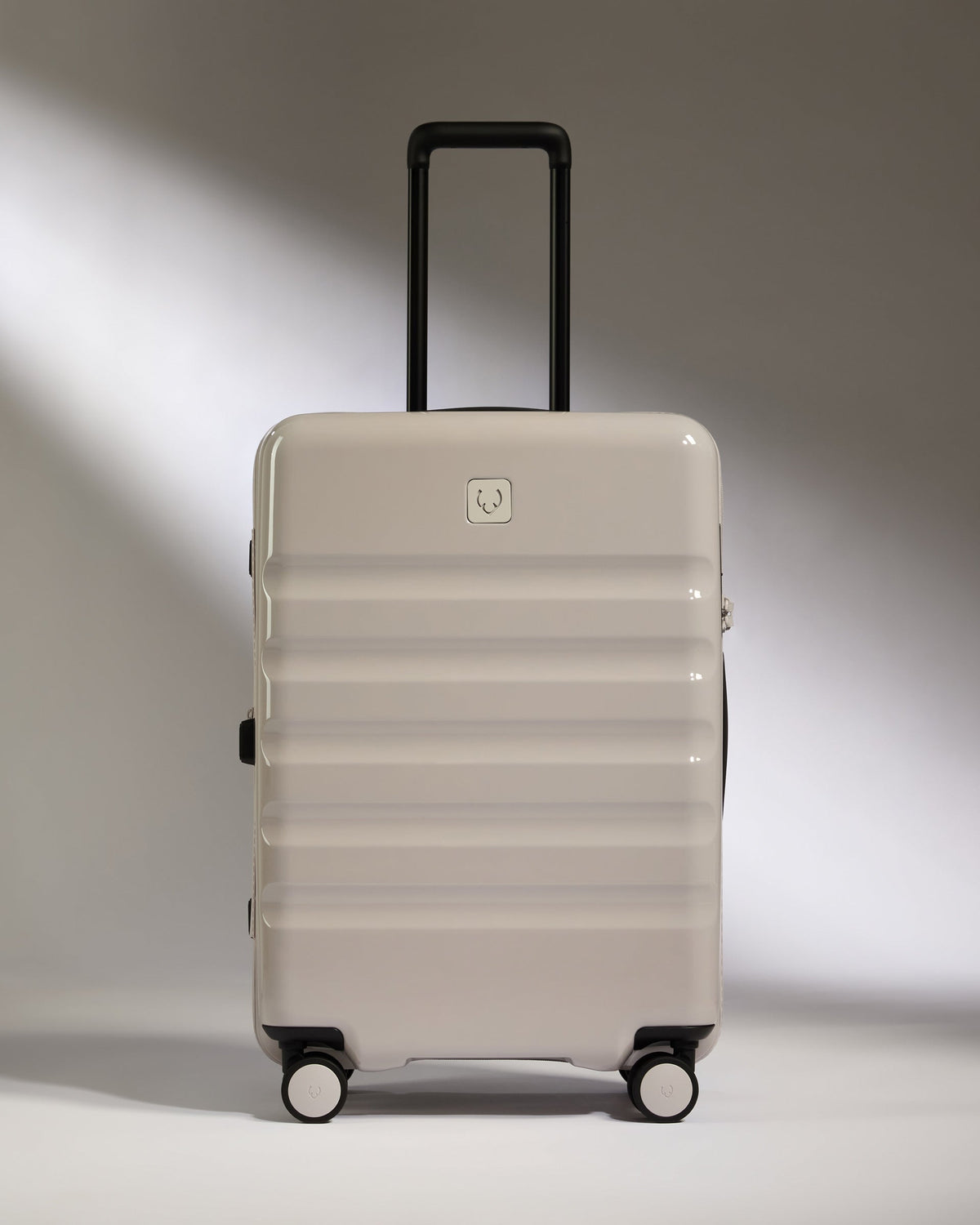 Medium Luggage in Taupe Gloss - Icon Stripe