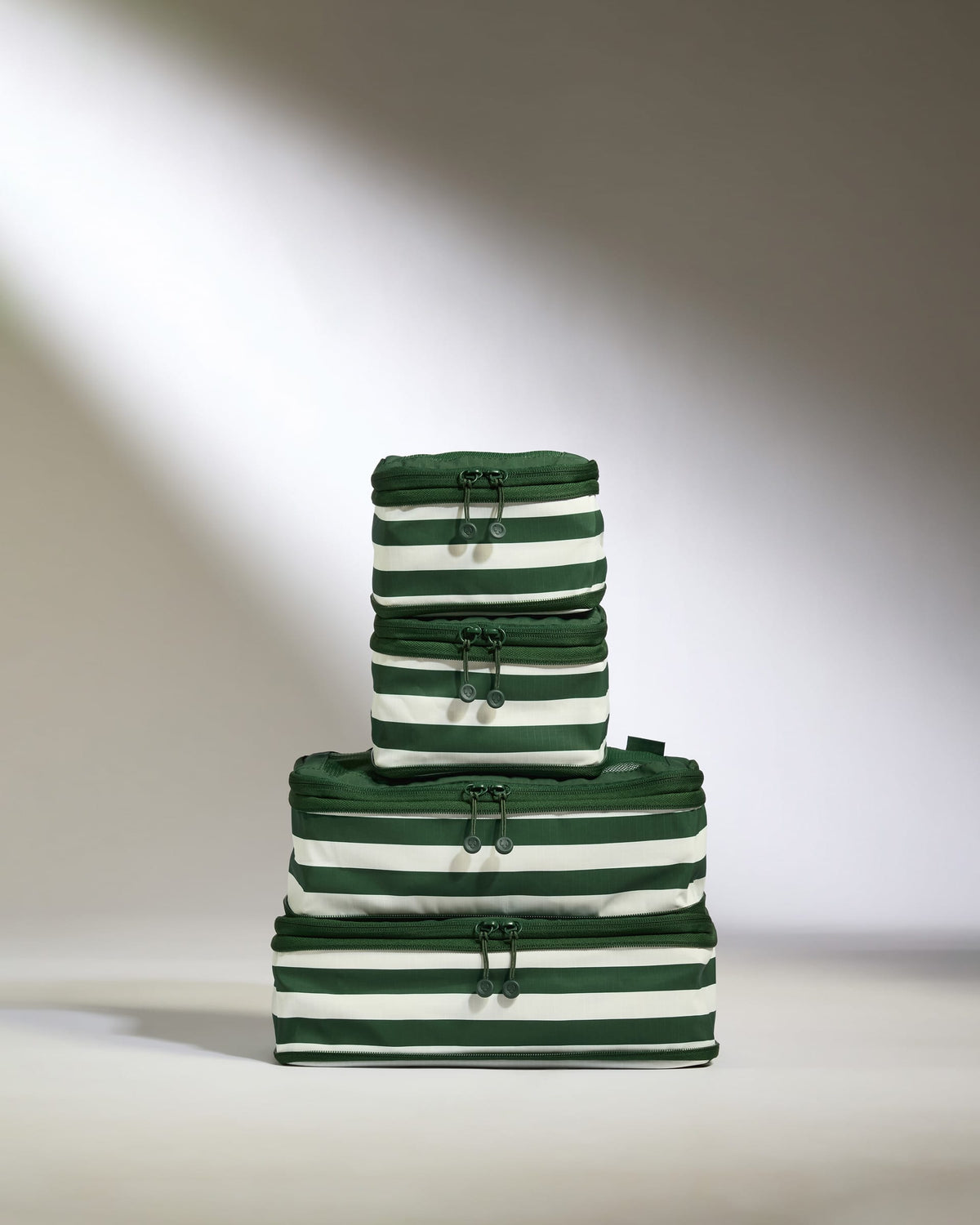 Stripe Packing Cubes in Green - Set of 4 - Summer Capsule