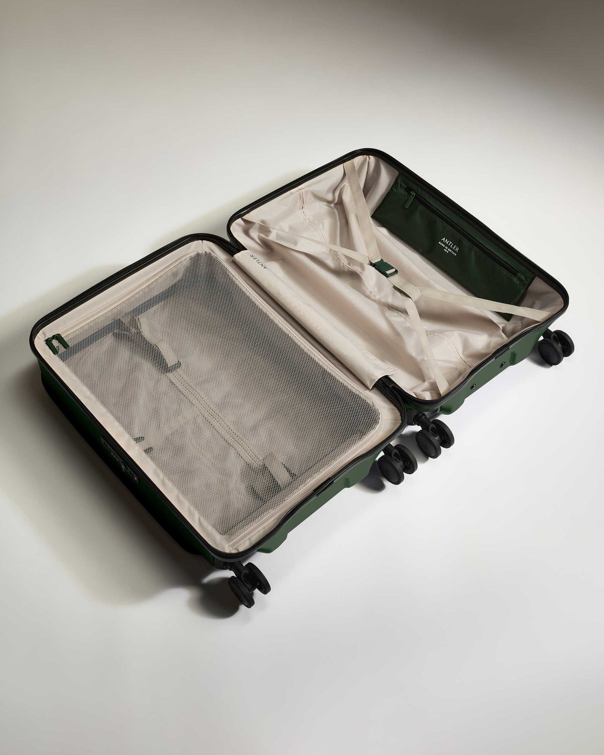 Dual Opening Luggage Set in Antler Green - Icon Stripe