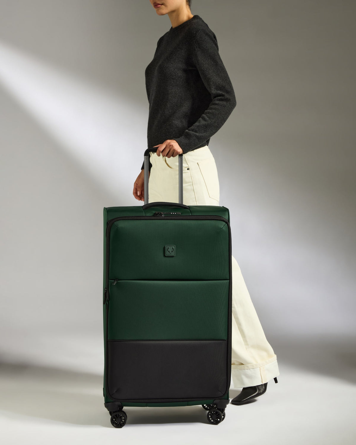 Lightest Large Luggage in Antler Green - Soft Stripe 2.0