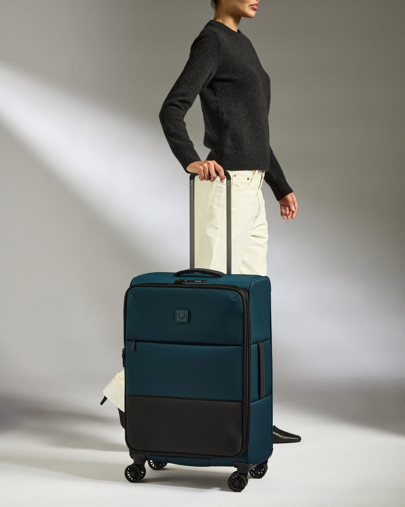 Lightest Medium Luggage in Indigo Blue - Soft Stripe 2.0